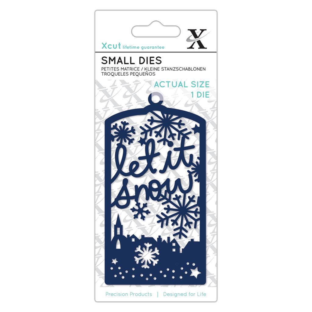 Xcut Small Dies - Let It Snow Tag