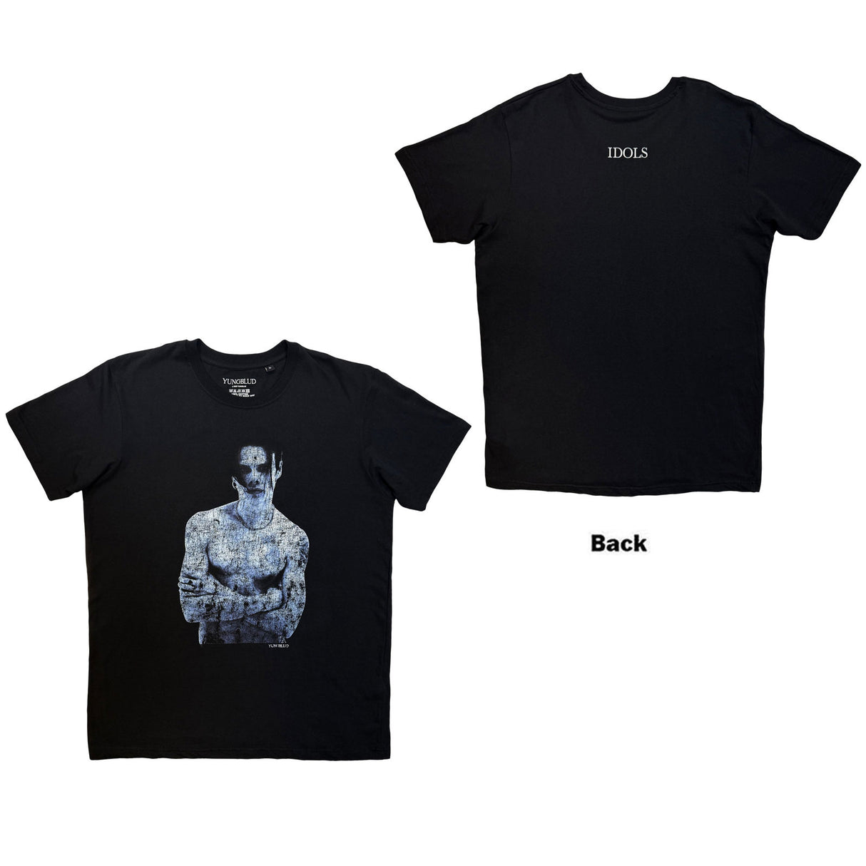 Yungblud Unisex T-Shirt Portrait (Back Print) Black (L)