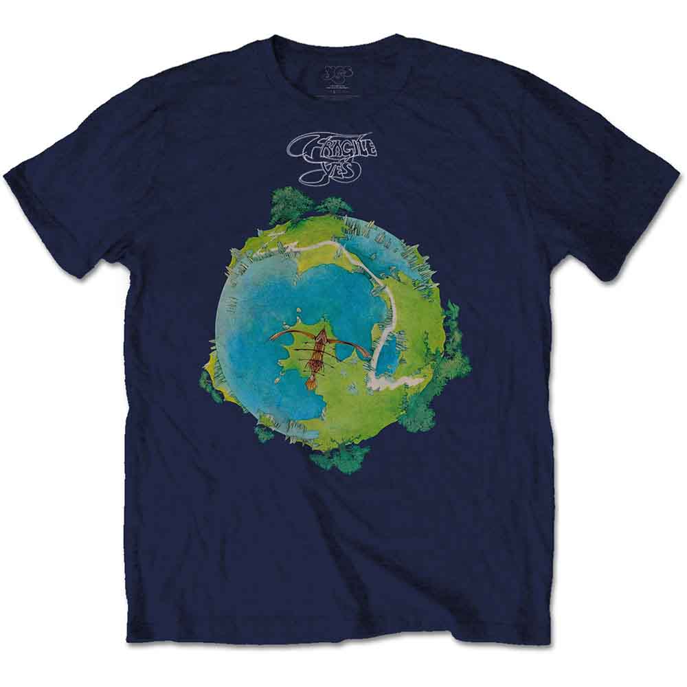 Yes Men's T-Shirt Fragile Navy Blue (S)