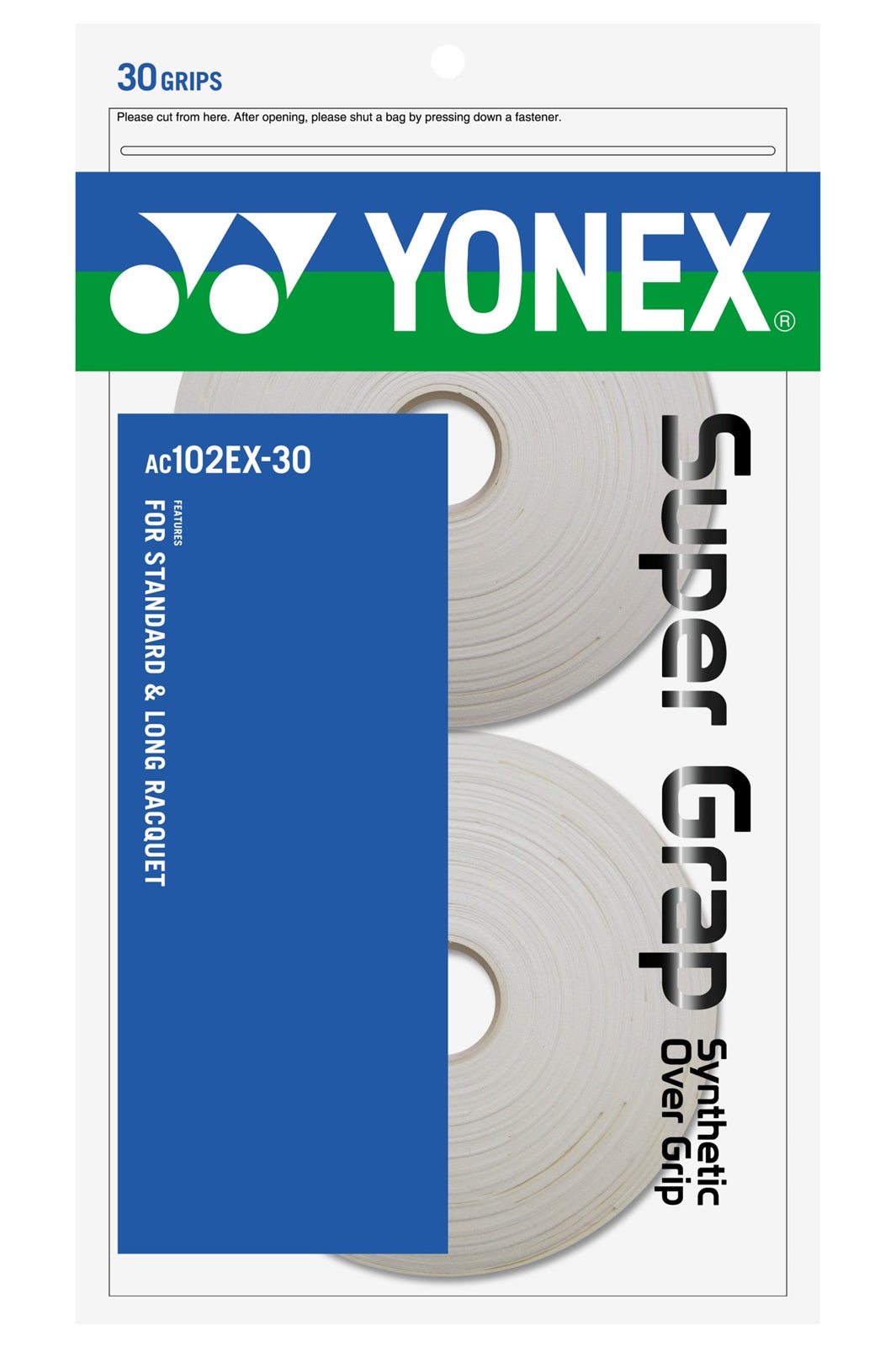 Yonex Wet Super Grap Over Grip White (30pk)