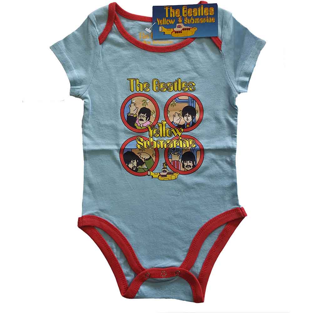 The Beatles Kids Baby Grow: Yellow Submarine Portholes Blue (24mths)