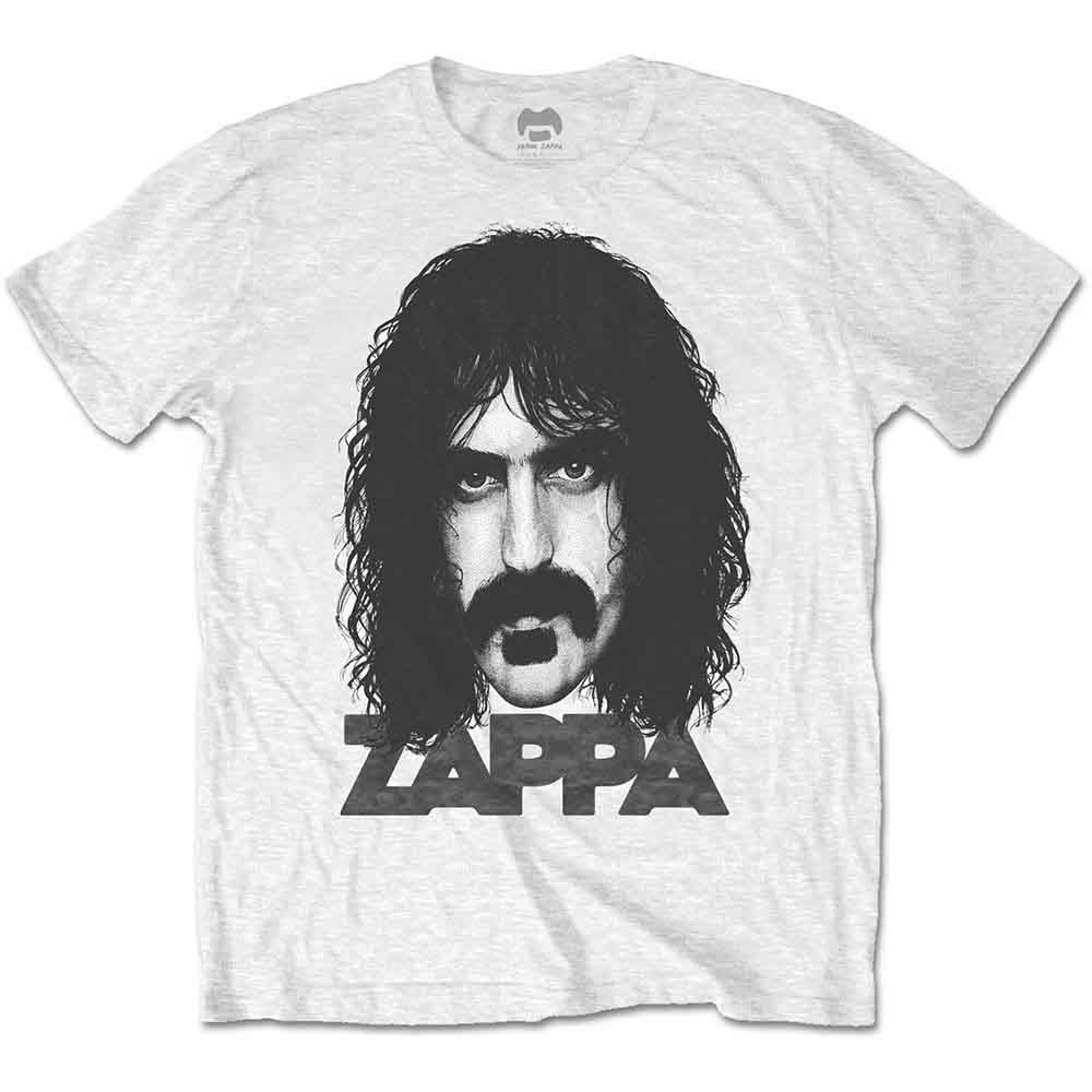 Frank Zappa Unisex T-Shirt Big Face White (XL)