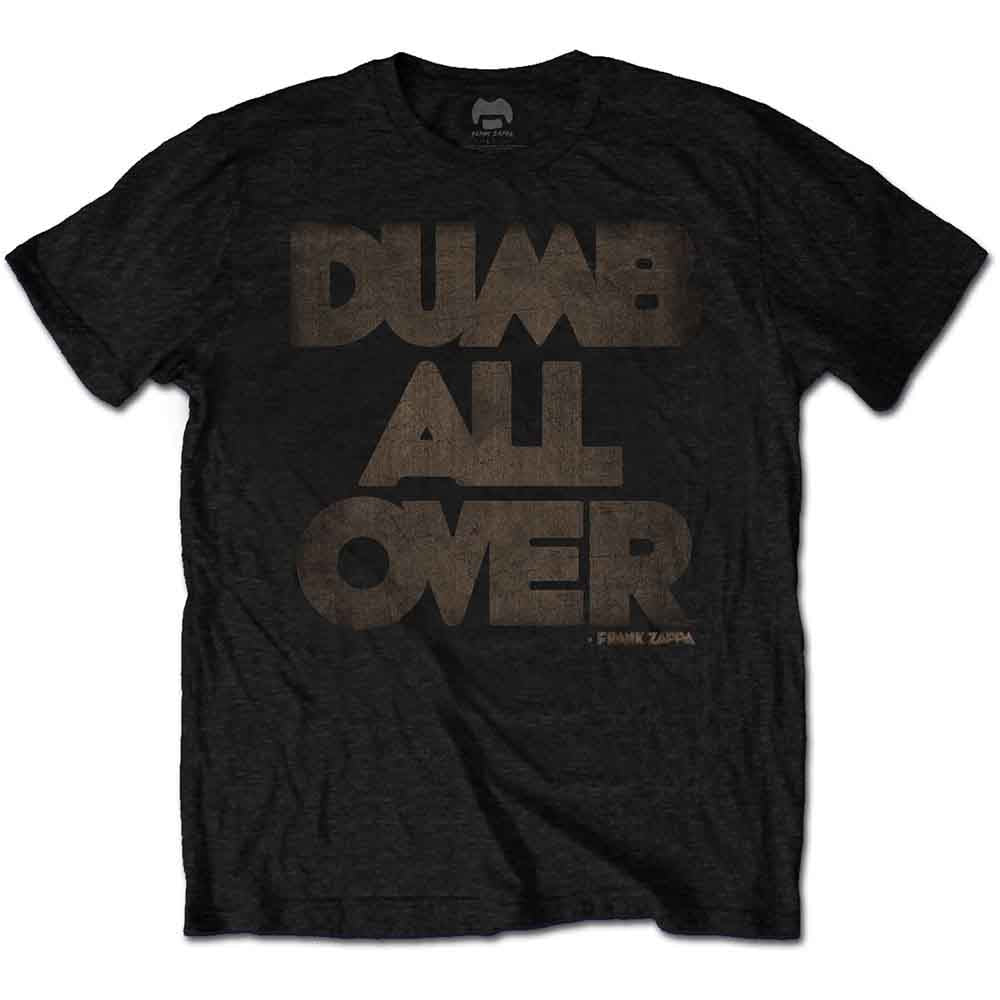 Frank Zappa Unisex T-Shirt Dumb All Over Black (XXL)