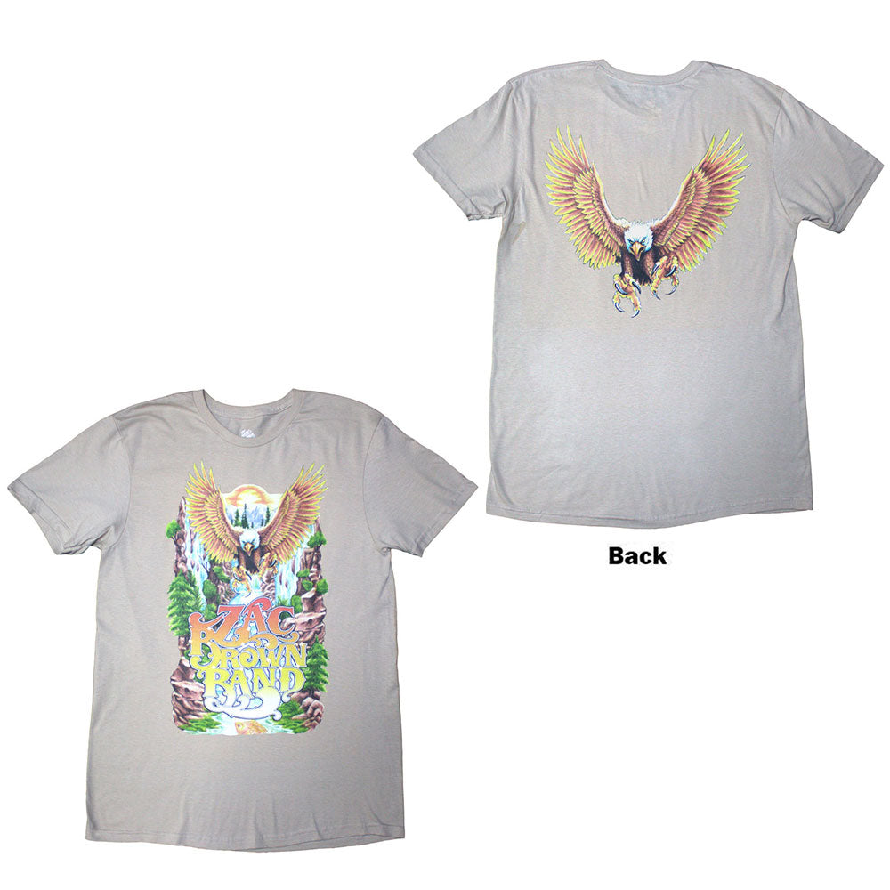 Zac Brown Band Unisex T-Shirt Eagle (Back Print) Natural (XL)