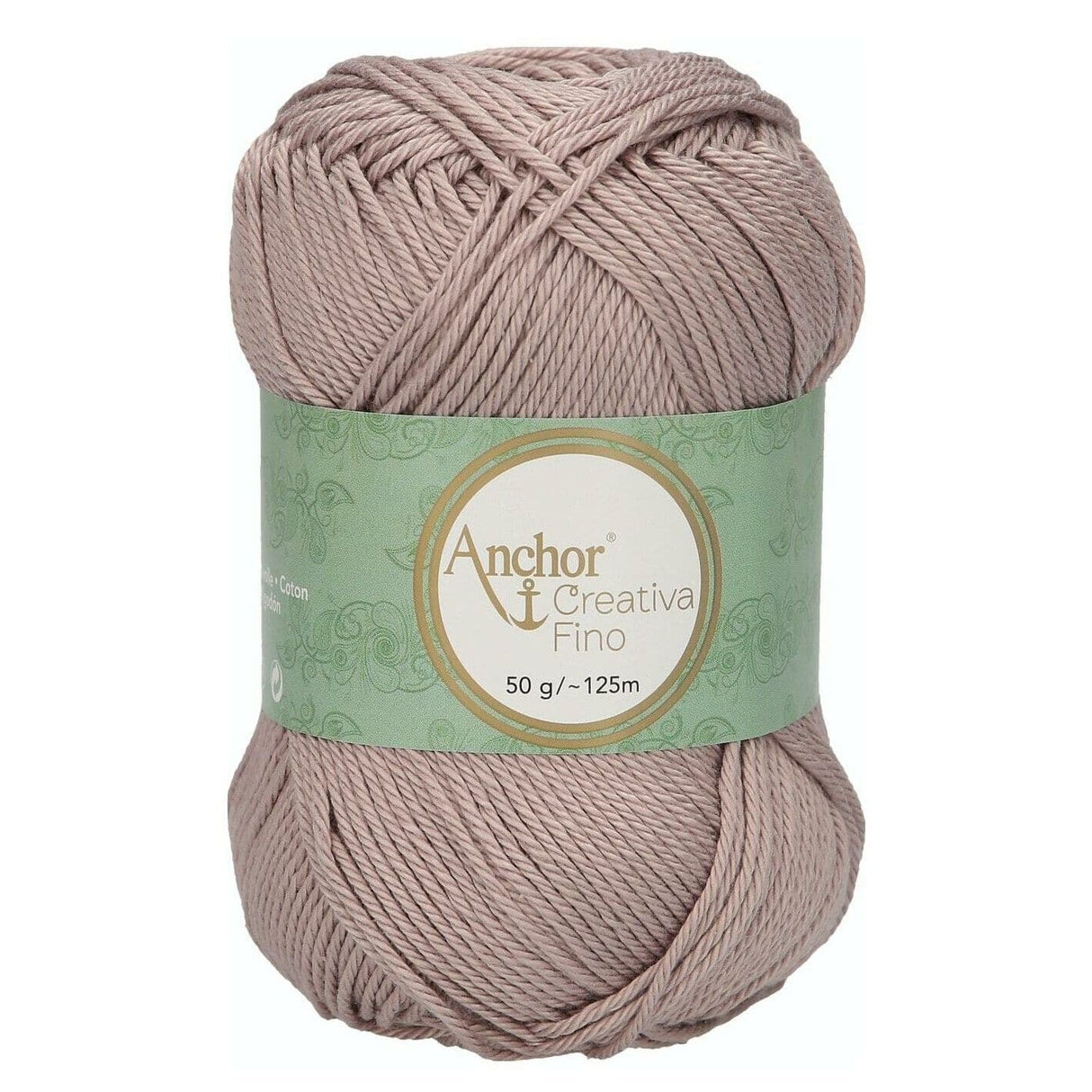 Anchor Creativa Fino Cotton Crochet/Knitting Yarn 4ply 50g Ball - Taupe (0406)