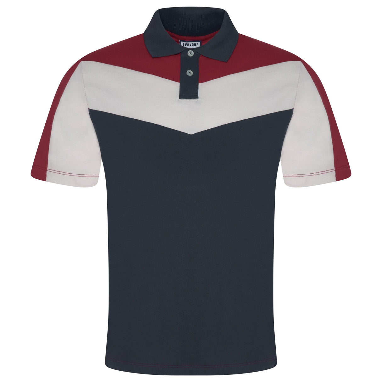 Evryone Contrast Stripe Polo Shirt