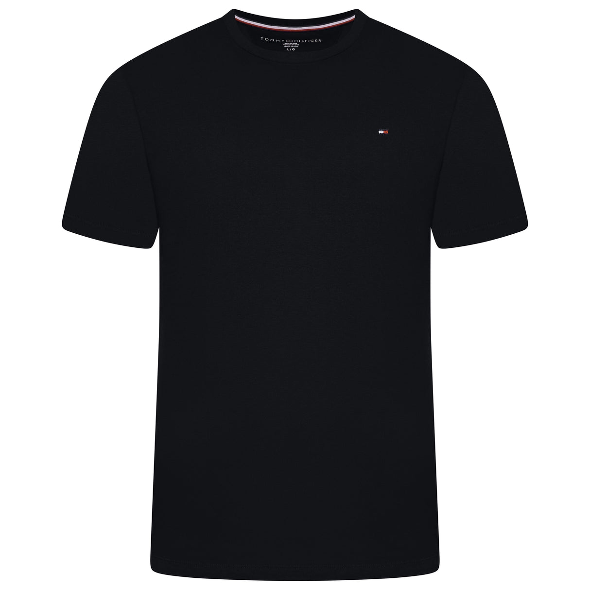 Tommy Hilfiger Flag Embroidery Fitted Crew Neck T-Shirt