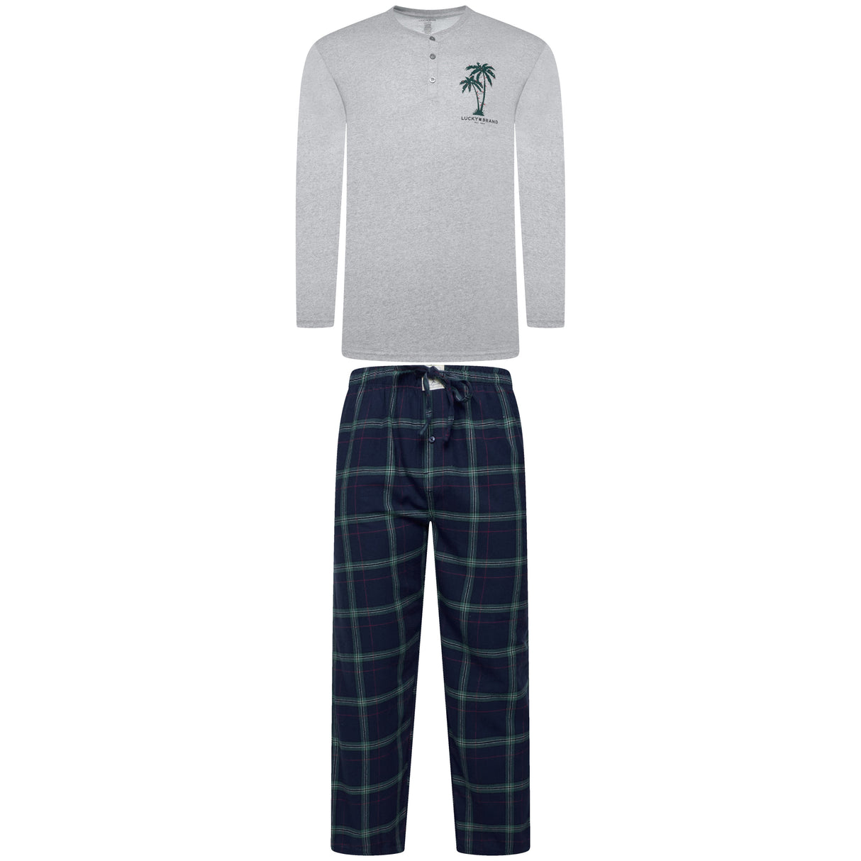 Lucky Brand Henley & Flannel Pant Pyjama Set