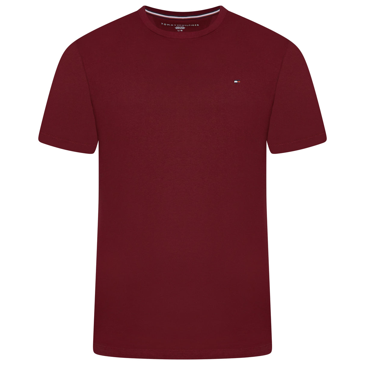 Tommy Hilfiger Flag Embroidery Fitted Crew Neck T-Shirt