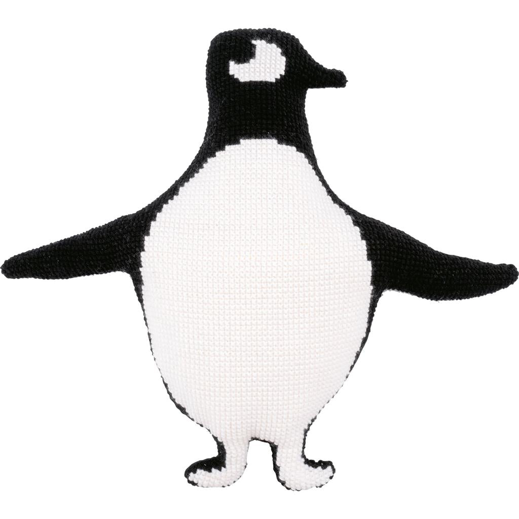 Vervaco Cross Stitch Kit 63cm x 54cm Shaped Cushion Cover - Eva Mouton: Penguin