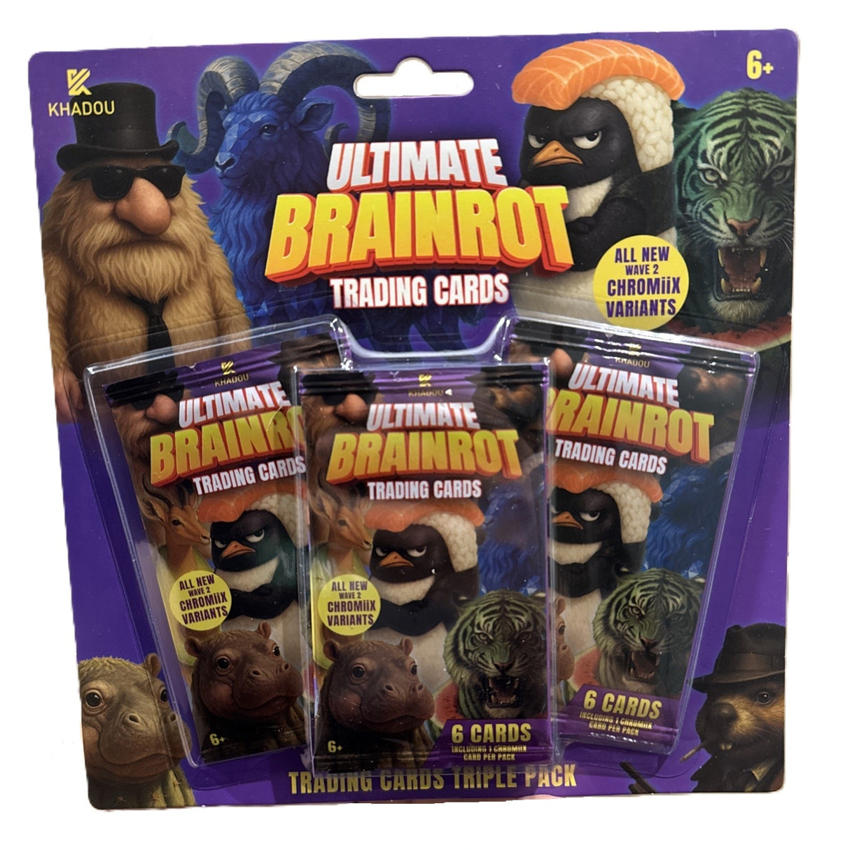 Italian Brainrot Wave 2 Ultimate Trading Cards (6pk) 3 Packs Blistercard