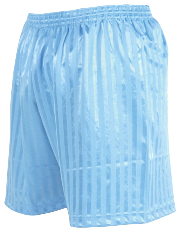 Precision Striped Continental Football Shorts Junior - Sky Blue 18"-20" (XS)