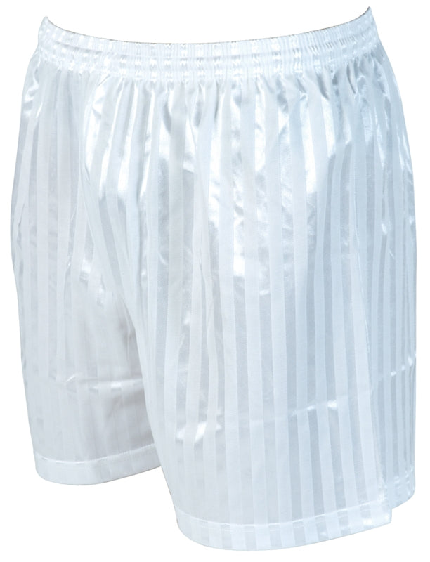 Precision Striped Continental Football Shorts Junior - White 18"-20" (XS)
