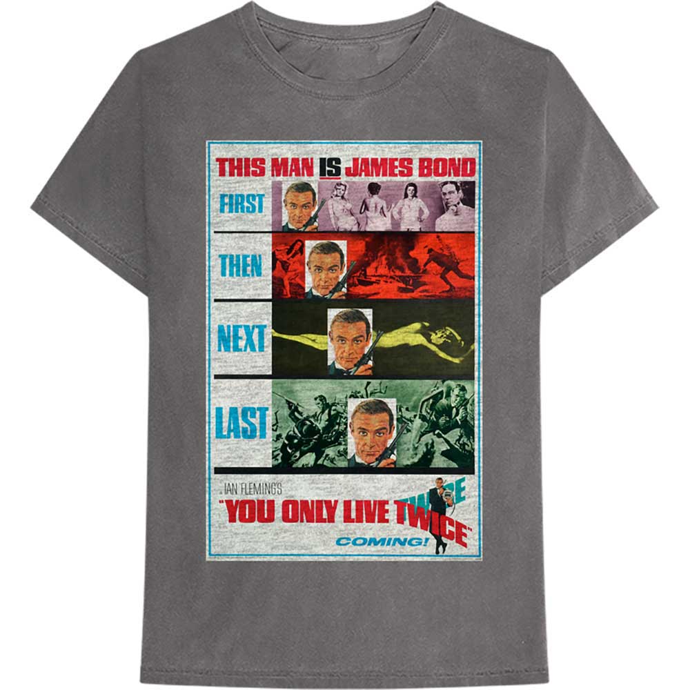 James Bond 007 Unisex T-Shirt You Only Live Twice Grey (S)