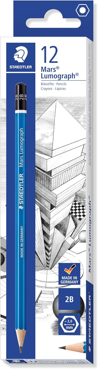 Staedtler Mars Lumograph Pencil 2B (12pk)