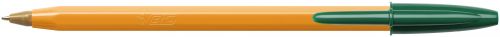 BIC Orange Ballpoint Pen 0.8mm Tip Green (20pk)