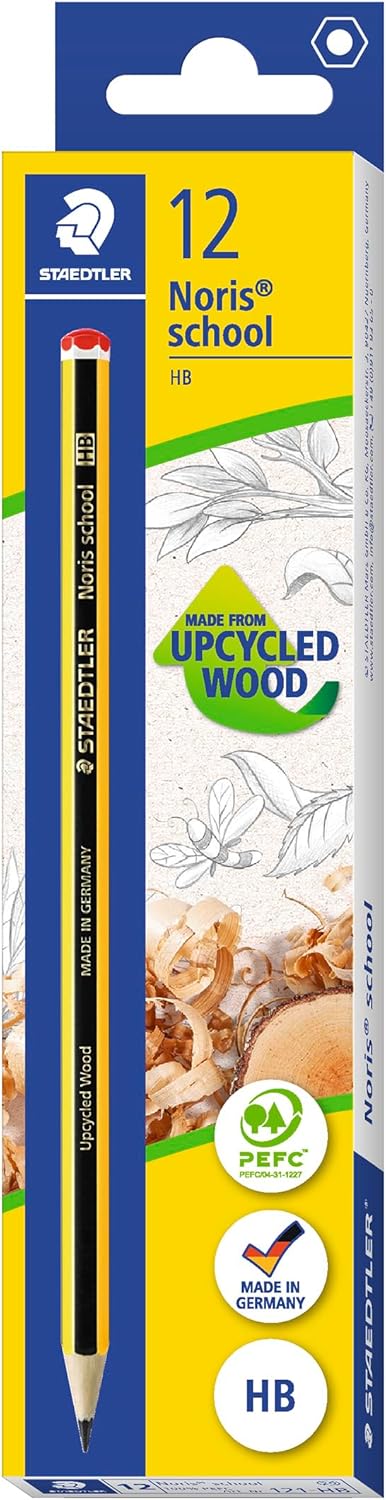 Staedtler Noris 121-HB Yellow/Black Graphite Pencil HB (12pk)