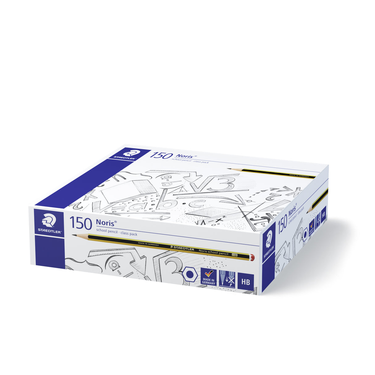 Staedtler Noris 121-HB Yellow/Black Pencil HB Class Pack (150pk)