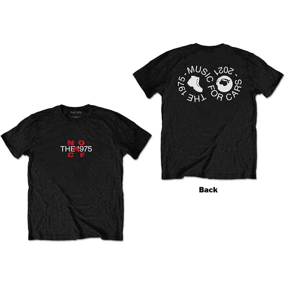 The 1975 Unisex T-Shirt Music For Cars (Back Print) Black (S)