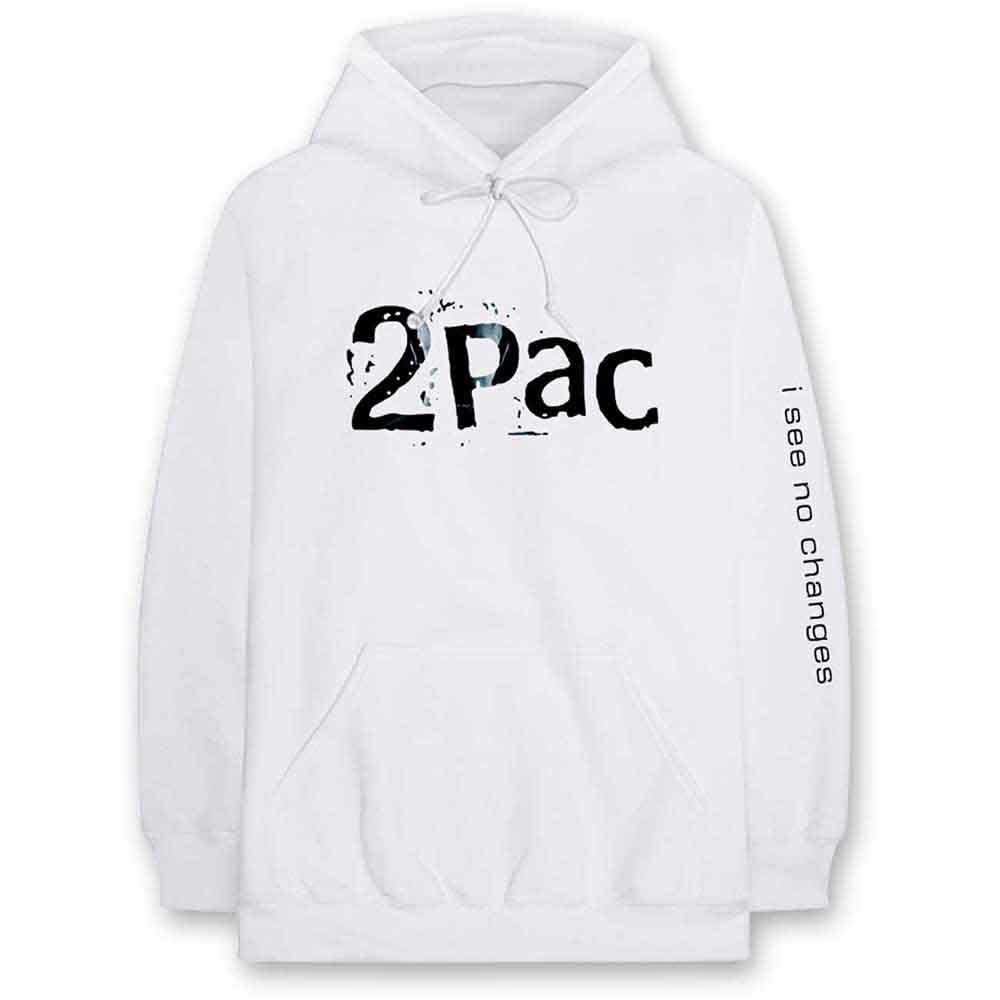 Tupac Unisex Pullover Hoodie I See No Changes White (S)