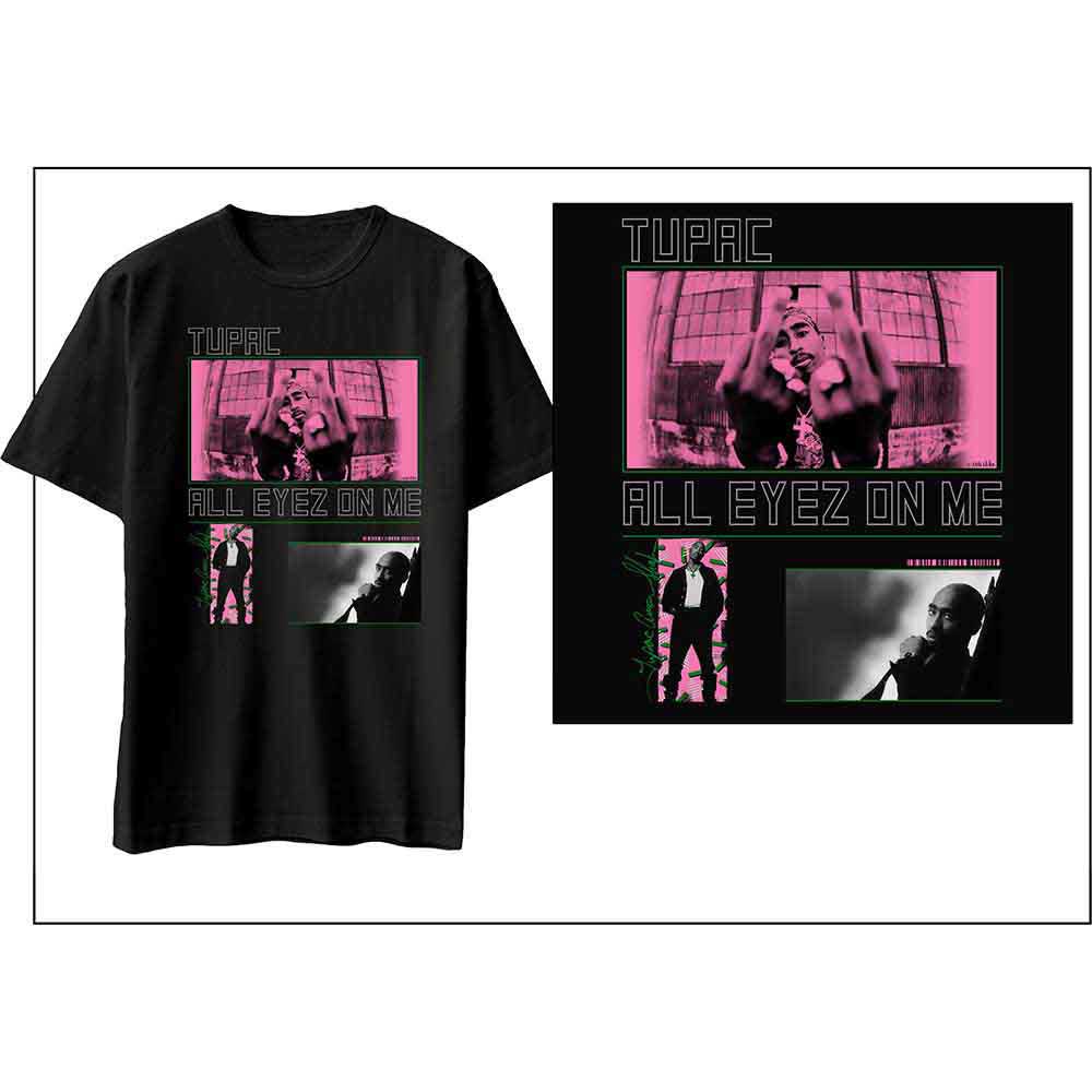 Tupac Unisex T-Shirt Photo Mix Black (M)