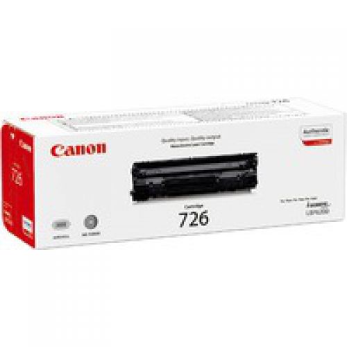 Canon 726BK Standard Capacity Black Toner Cartridge