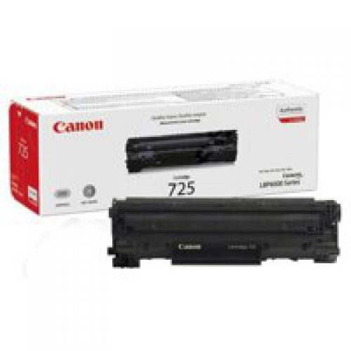 Canon 725BK Standard Capacity Black Toner Cartridge