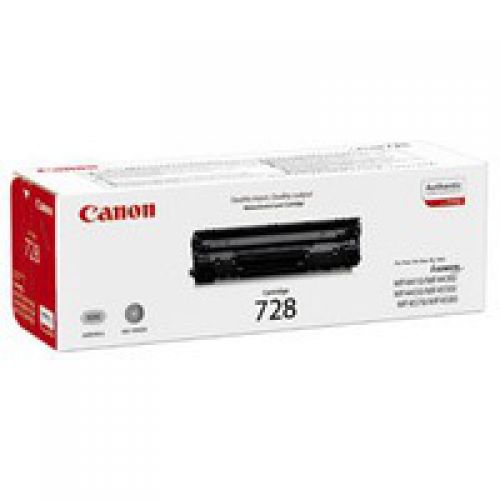 Canon 728BK Standard Capacity Black Toner Cartridge