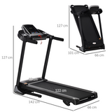 Folding 12km/h Electric Treadmill Running Machine Incline LED Display