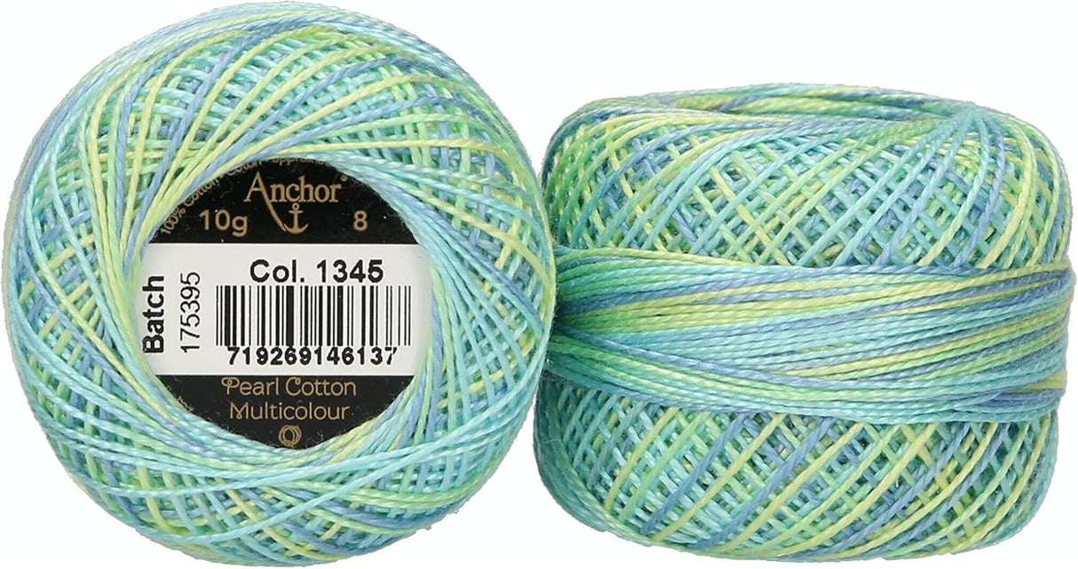 Anchor Pearl Cotton 8 Embroidery Thread 10g Ball - Multicoloured (1345)