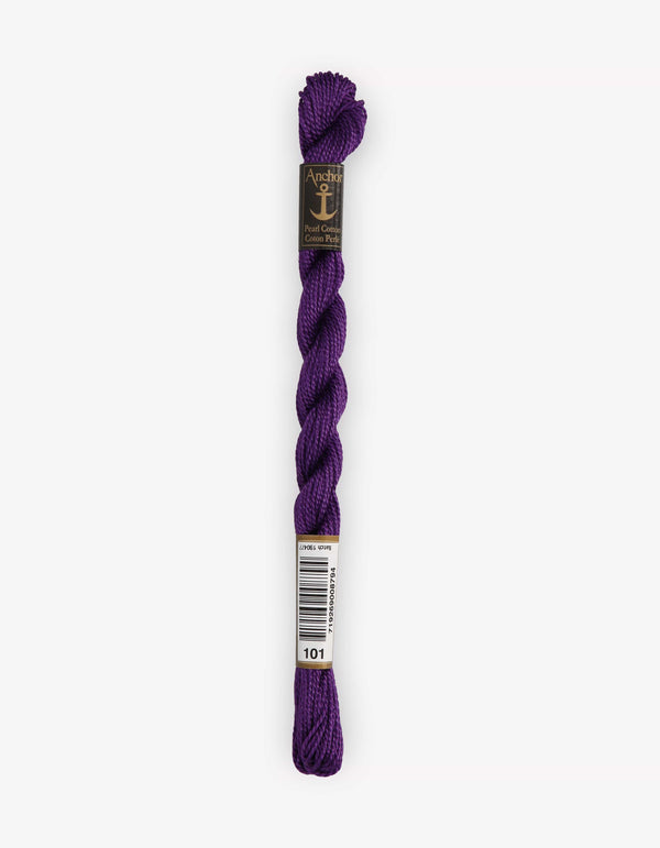 Anchor Pearl Cotton 5 Embroidery Thread 5g - Purple (0101)