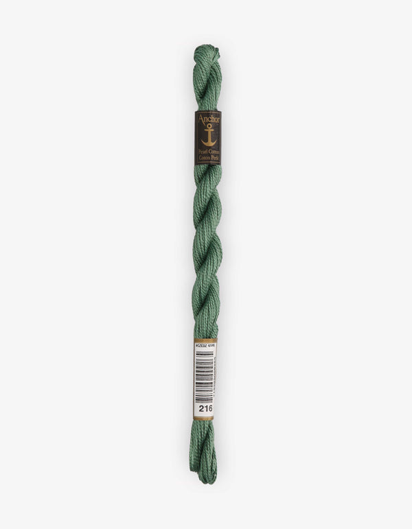 Anchor Pearl Cotton 5 Embroidery Thread 5g - Green (0216)