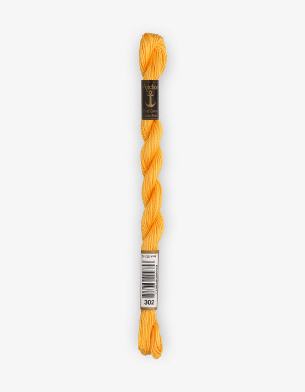 Anchor Pearl Cotton 5 Embroidery Thread 5g - Yellow (0302)
