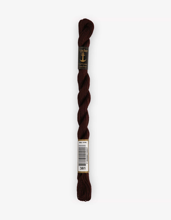Anchor Pearl Cotton 5 Embroidery Thread 5g - Brown (0381)