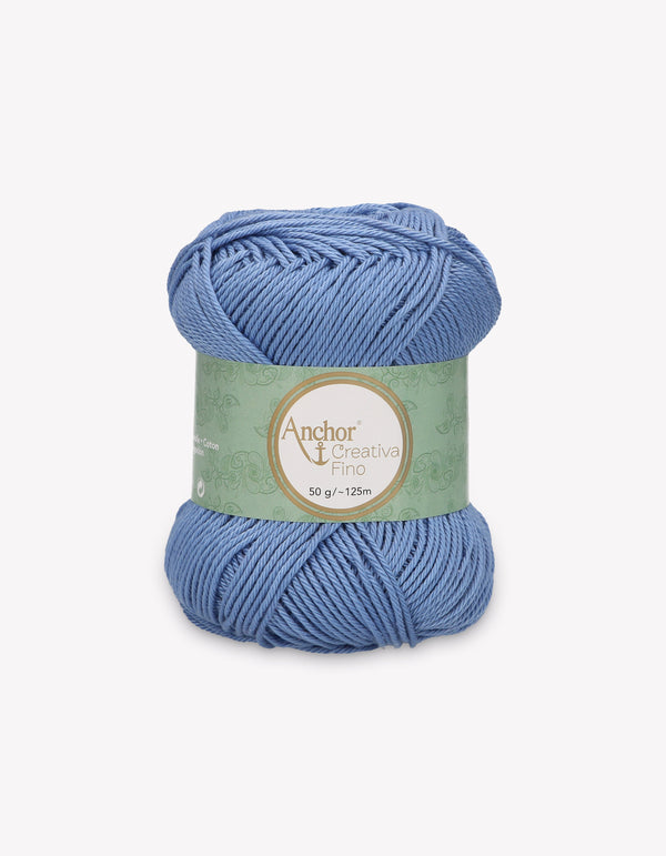 Anchor Creativa Fino Cotton Crochet/Knitting Yarn 4ply 50g Ball - Ultramarine (0247)
