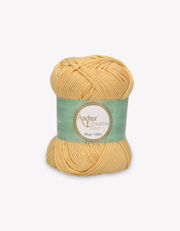 Anchor Creativa Fino Cotton Crochet/Knitting Yarn 4ply 50g Ball - Biscuit (0306)