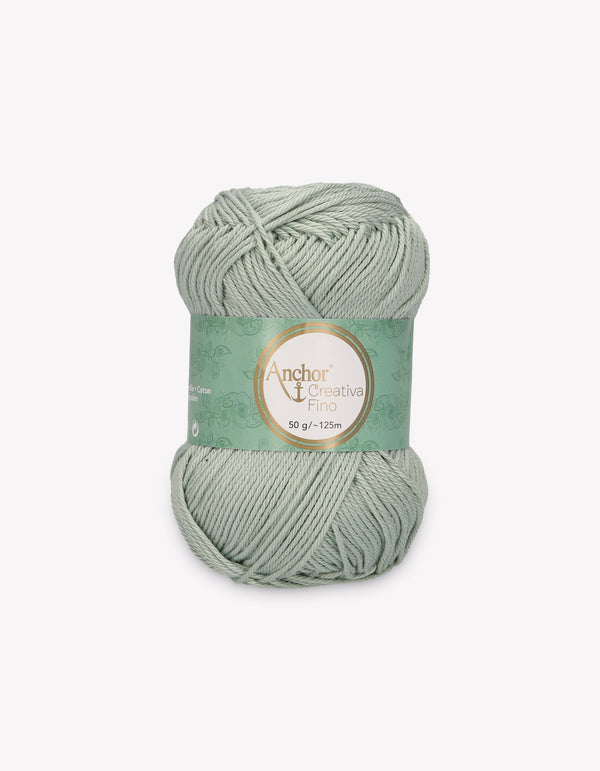 Anchor Creativa Fino Cotton Crochet/Knitting Yarn 4ply 50g Ball - Earth Green (0402)