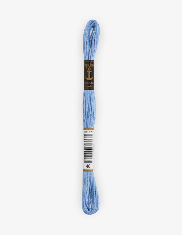 Anchor Mouline Stranded Cotton Embroidery Thread 8m - Blue (0140)