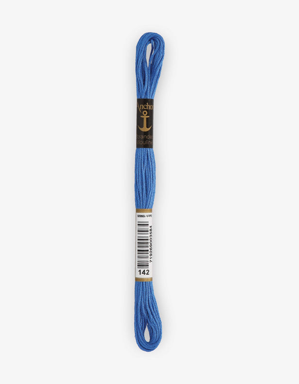 Anchor Mouline Stranded Cotton Embroidery Thread 8m - Blue (0142)