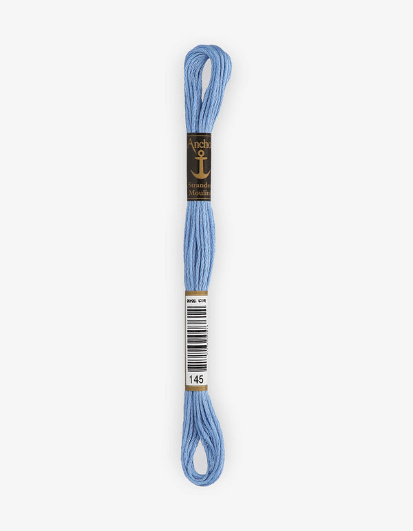 Anchor Mouline Stranded Cotton Embroidery Thread 8m - Blue (0145)