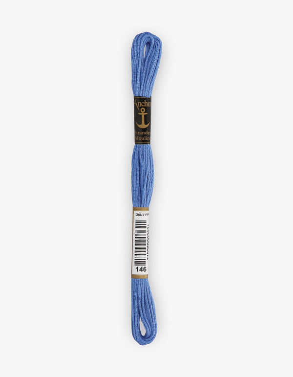 Anchor Mouline Stranded Cotton Embroidery Thread 8m - Blue (0146)