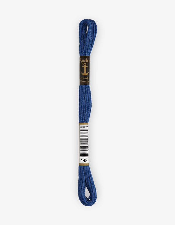 Anchor Mouline Stranded Cotton Embroidery Thread 8m - Blue (0148)