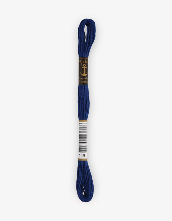 Anchor Mouline Stranded Cotton Embroidery Thread 8m - Blue (0149)