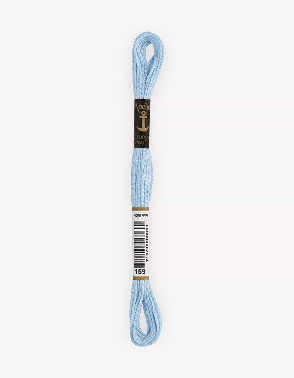 Anchor Mouline Stranded Cotton Embroidery Thread 8m - Blue (0159)