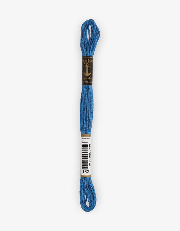 Anchor Mouline Stranded Cotton Embroidery Thread 8m - Blue (0162)