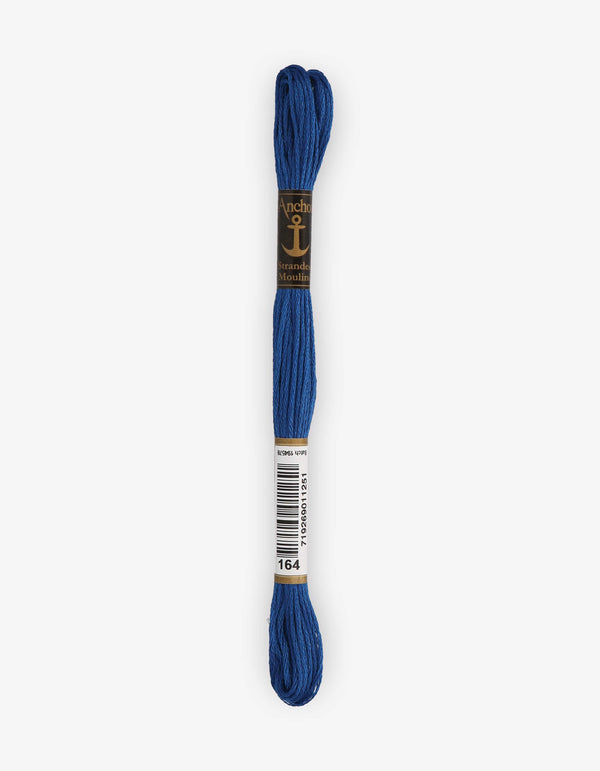 Anchor Mouline Stranded Cotton Embroidery Thread 8m - Blue (0164)