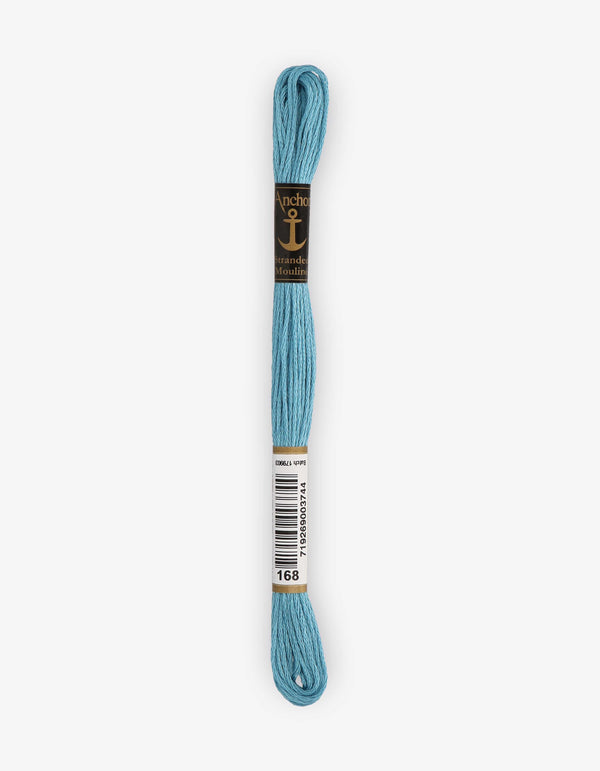 Anchor Mouline Stranded Cotton Embroidery Thread 8m - Blue (0168)