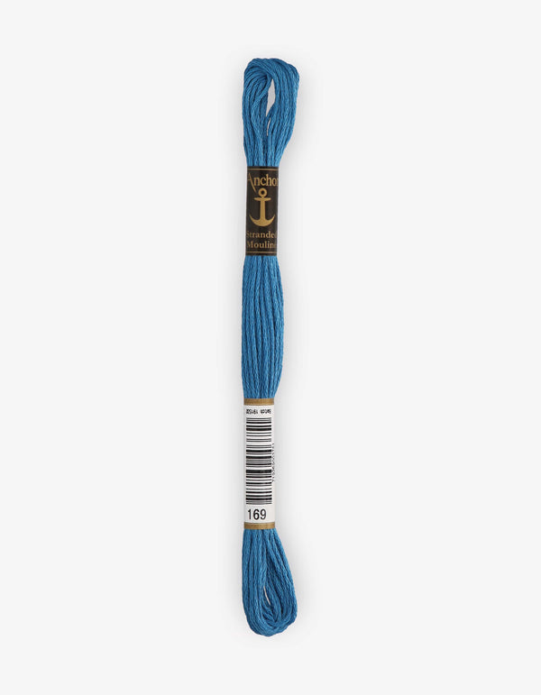 Anchor Mouline Stranded Cotton Embroidery Thread 8m - Blue (0169)