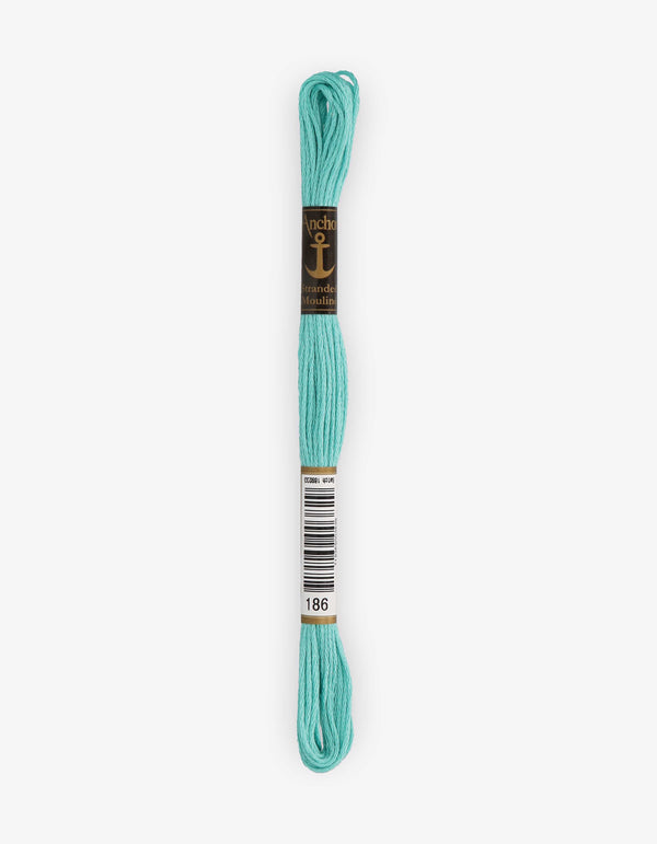 Anchor Mouline Stranded Cotton Embroidery Thread 8m - Blue (0186)