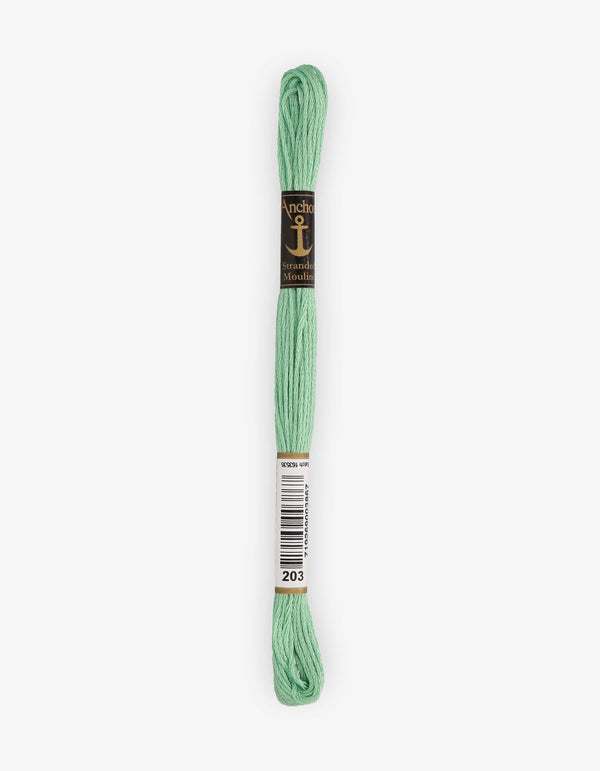 Anchor Mouline Stranded Cotton Embroidery Thread 8m - Green (0203)
